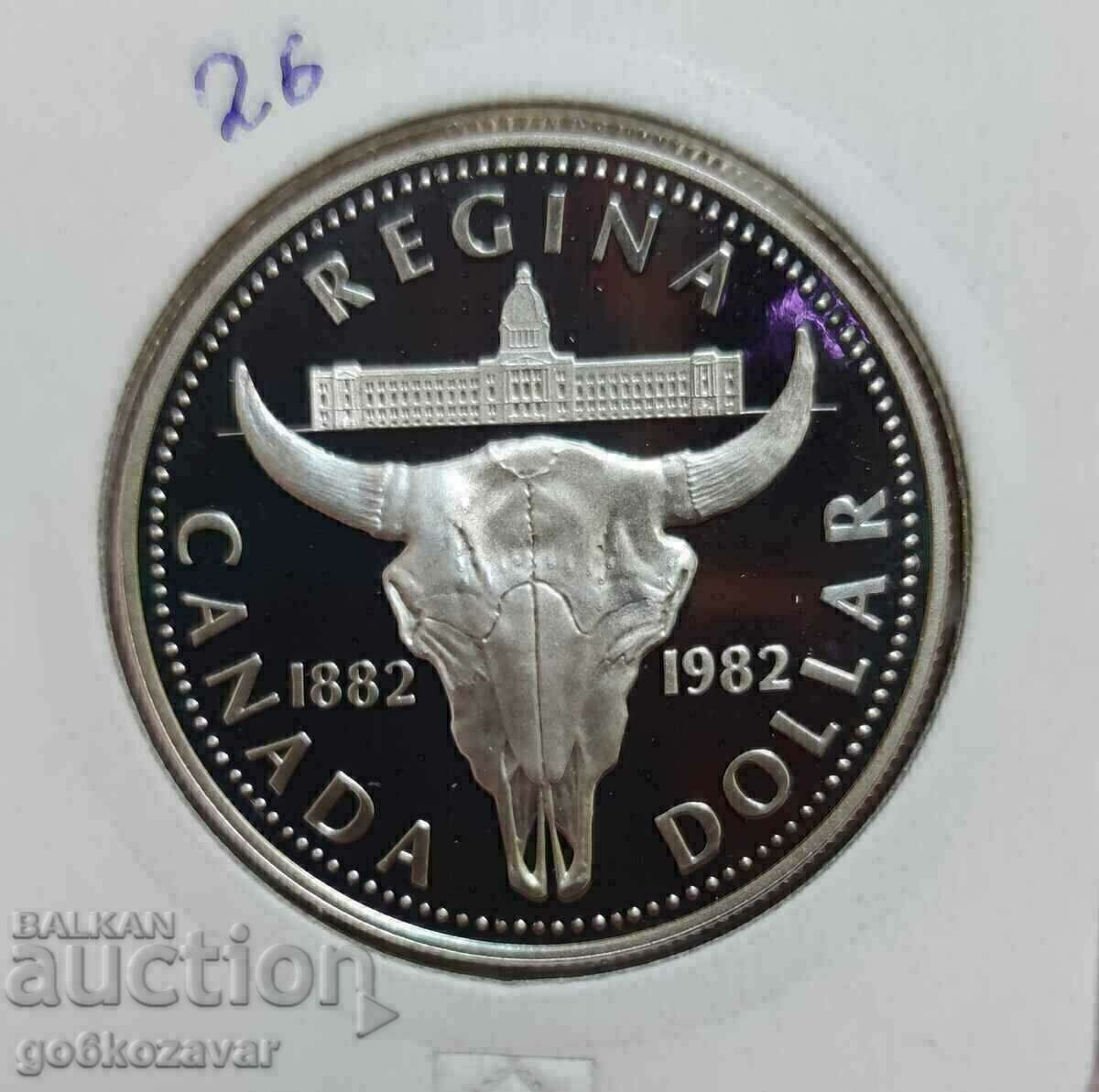 Canada 1 dolar 1982 Jubilee Argint PROOF UNC