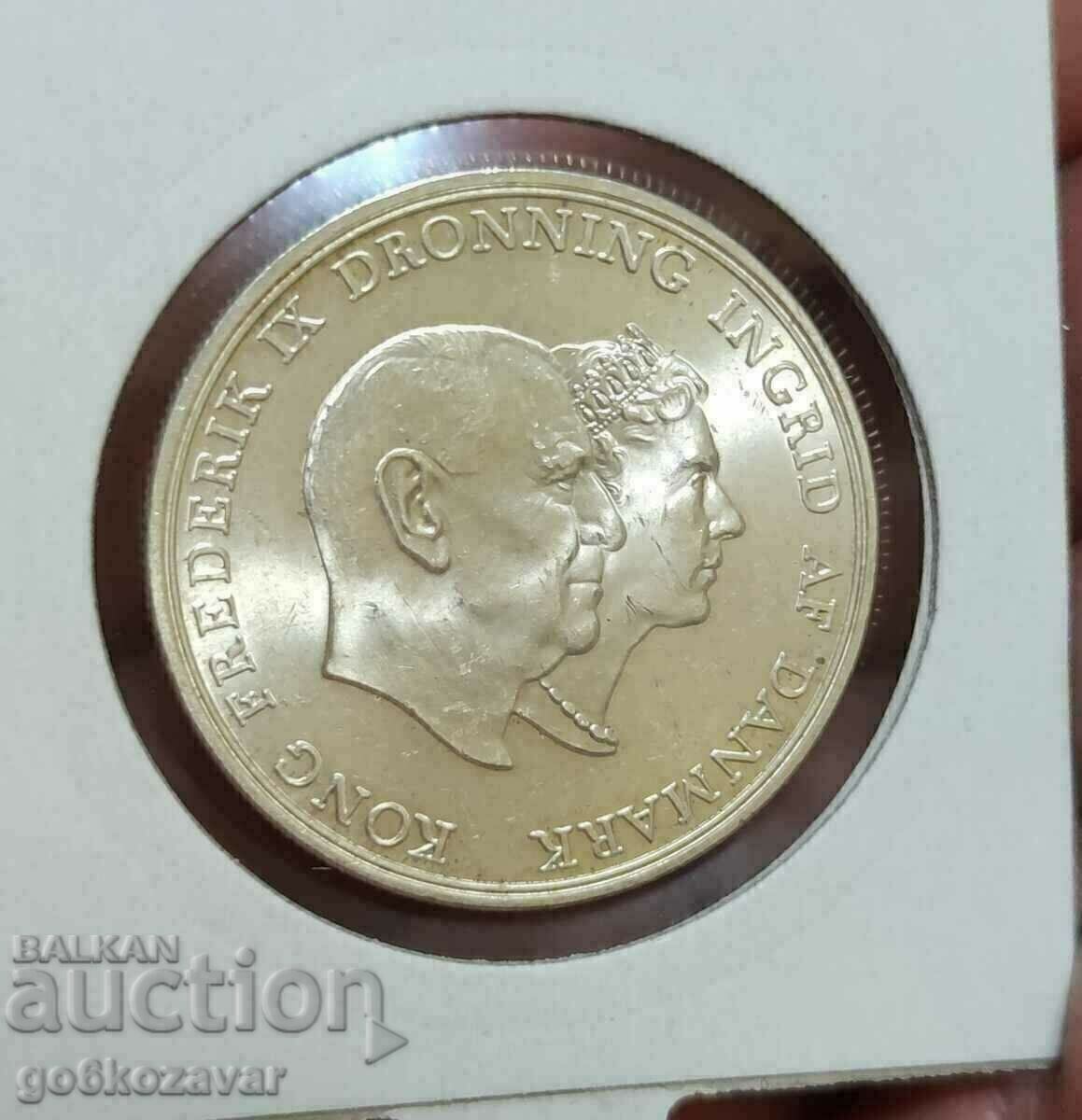 Denmark 5 Krone 1960 Jubilee Silver UNC