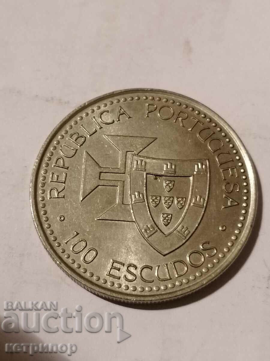 100 escudos Portugalia 1989