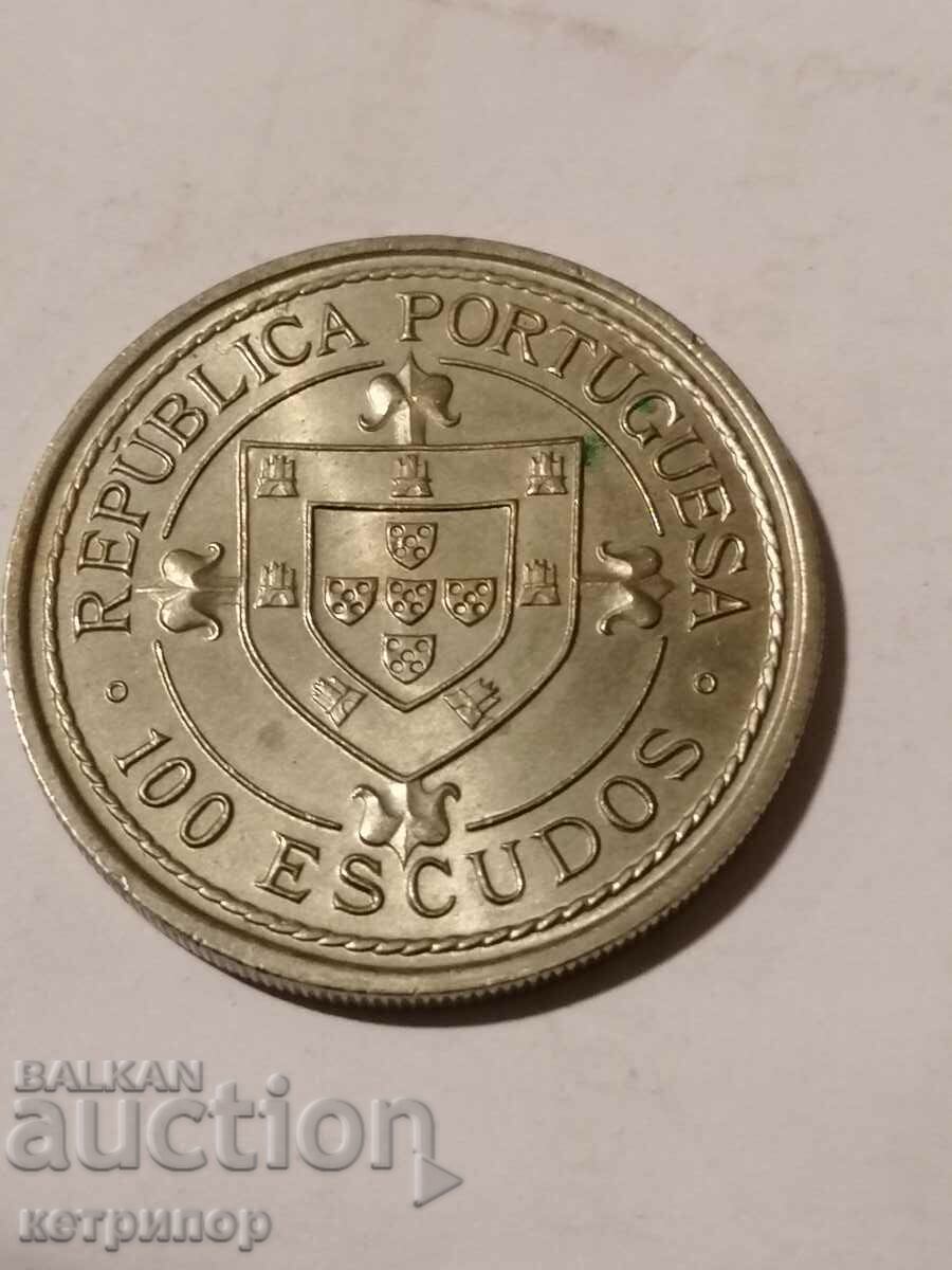 100 ескудо Португалия 1987  г.