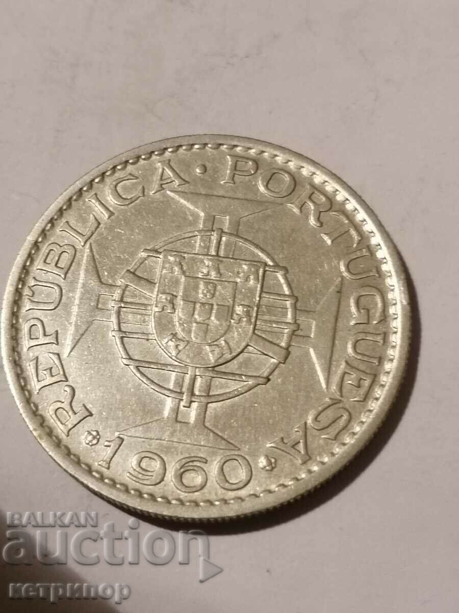 20 ескудо Мозамбик 1960г. Сребърна с цена € 19.43 | 38.00 лв. 20 ескудо Мозамбик 1960г. Сребърна с цена € 19.43 | 38.00 лв.