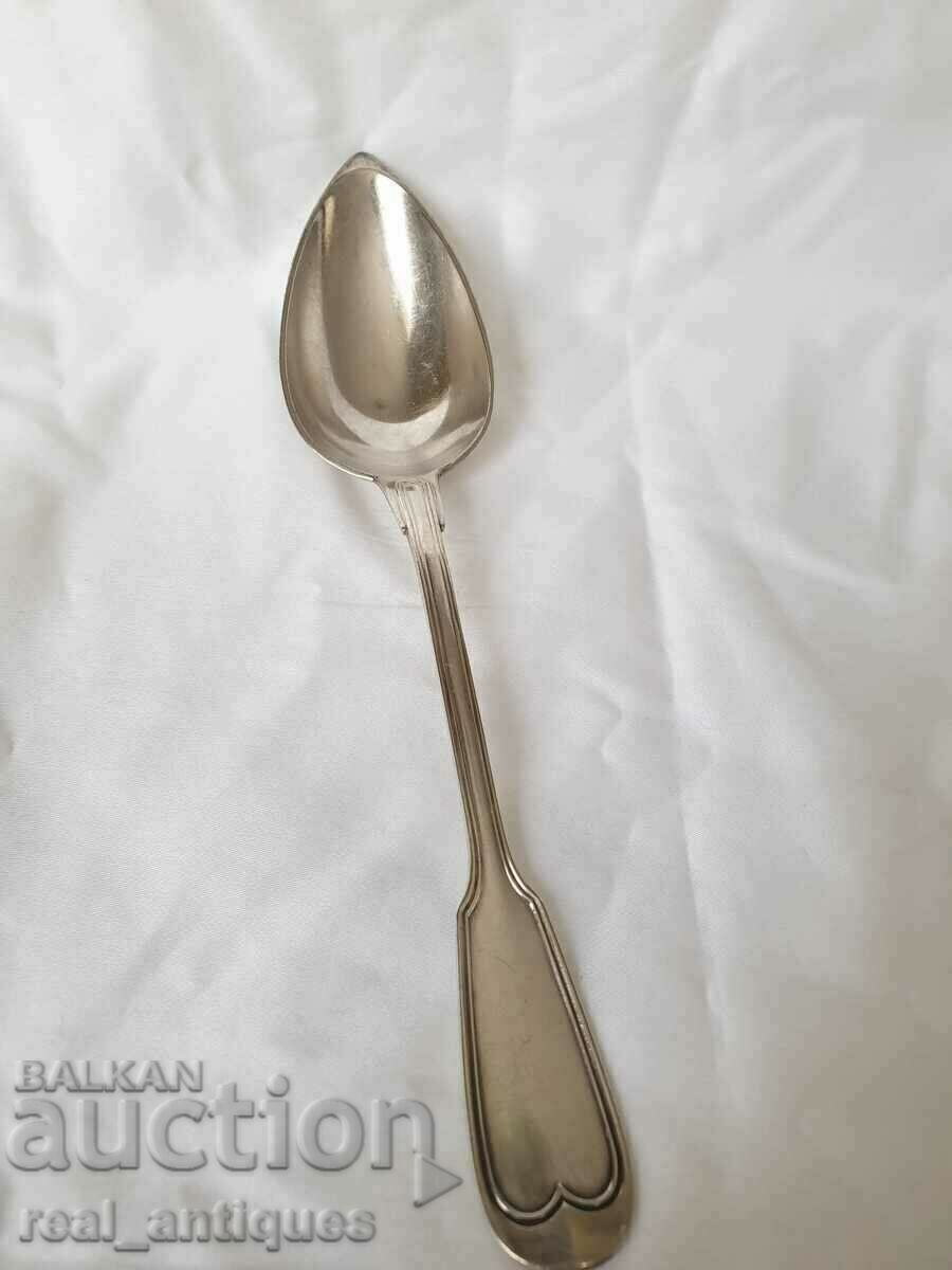 A huge silver spoon