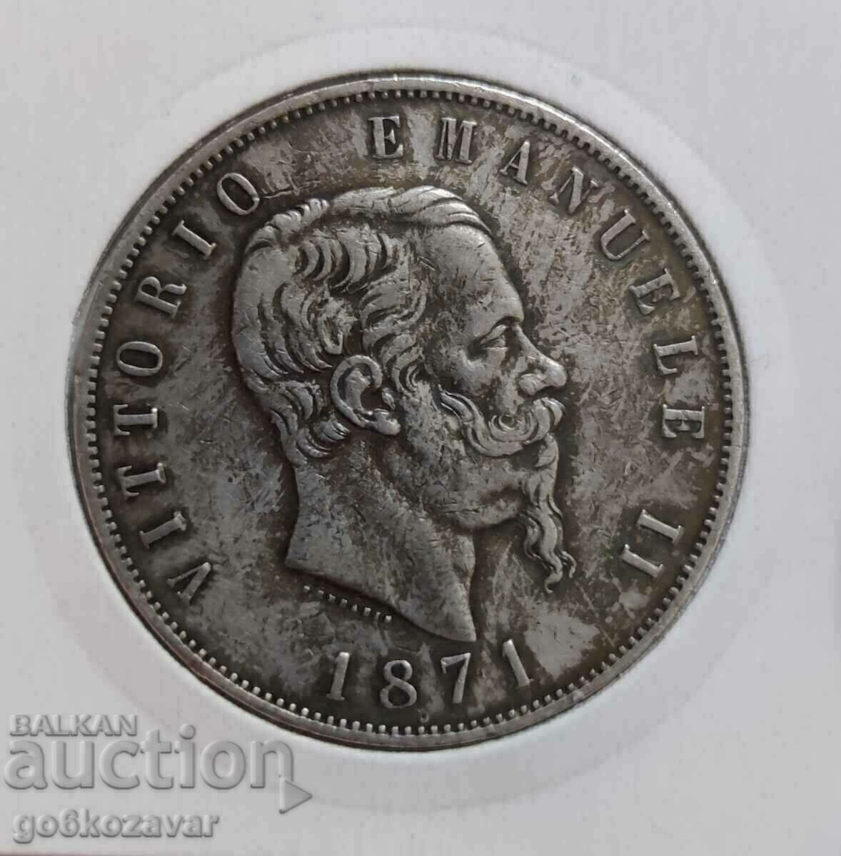 Ιταλία 5 λίρες 1871 Ασήμι! Κορυφαία ανακούφιση! με τιμή 91.00 BGN | € 46.53 Ιταλία 5 λίρες 1871 Ασήμι! Κορυφαία ανακούφιση! με τιμή 91.00 BGN | € 46.53