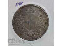 Italia 5 lire 1871 Argint! Relief de top!