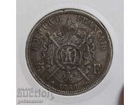 Franța 5 Franci 1869 Argint !