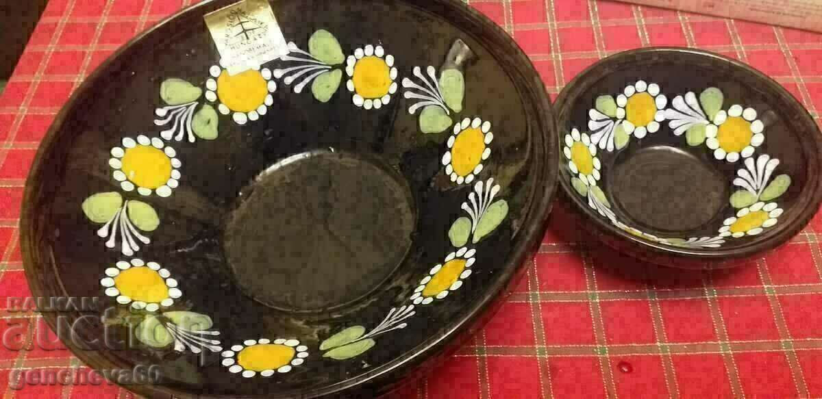Boluri vintage MAJOLIKA ceramica Ungaria