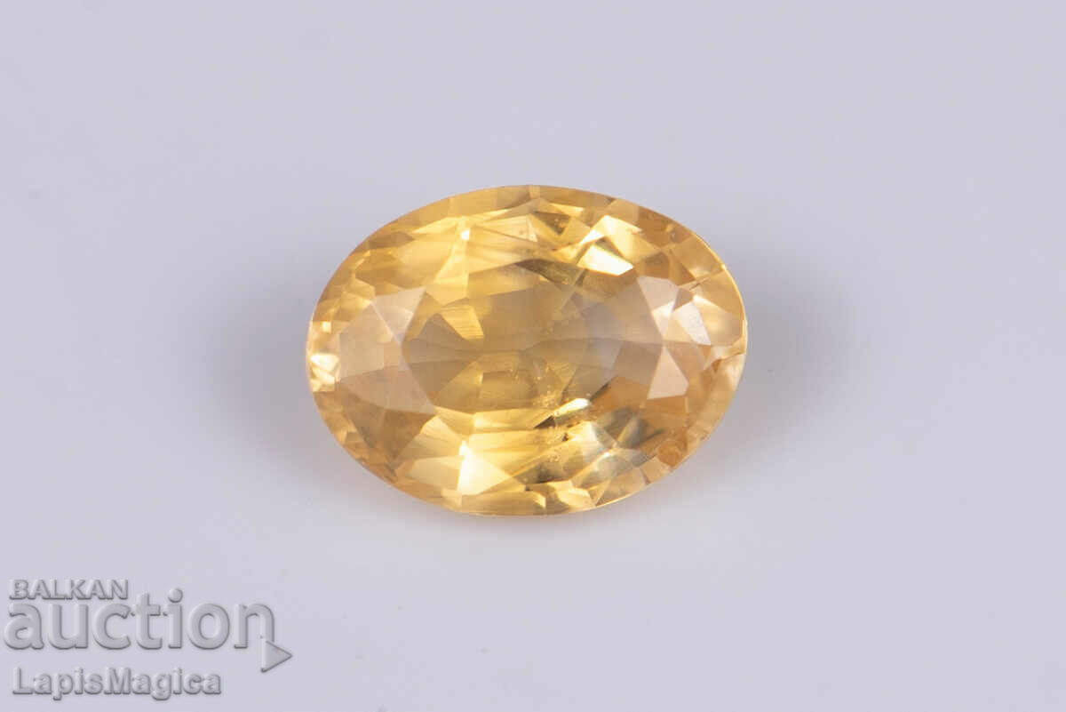 Yellow sapphire 0.38ct only heated oval cut