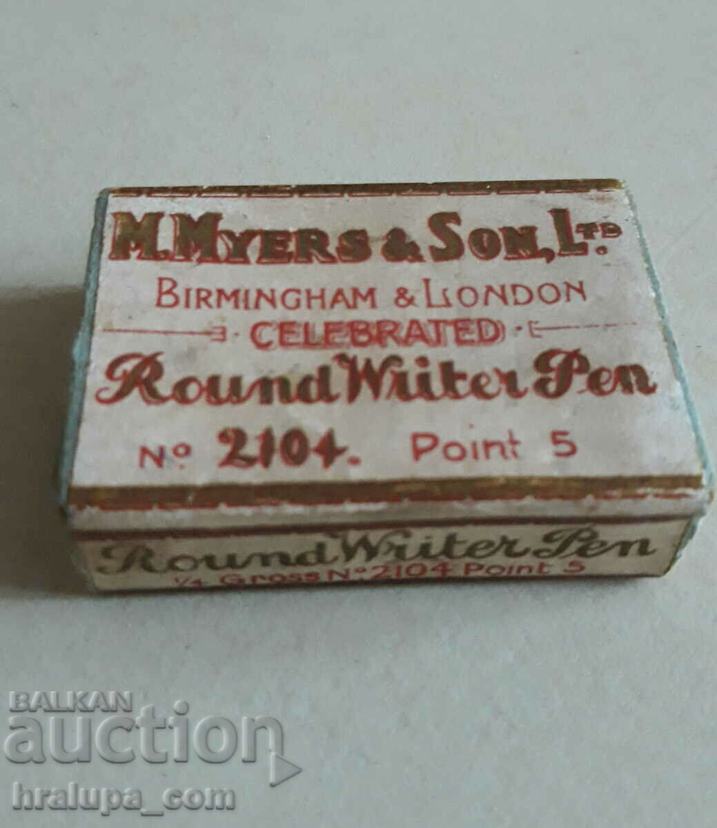 Lot de stilou rotund pentru scriitor vintage cutie M. Myers&Son