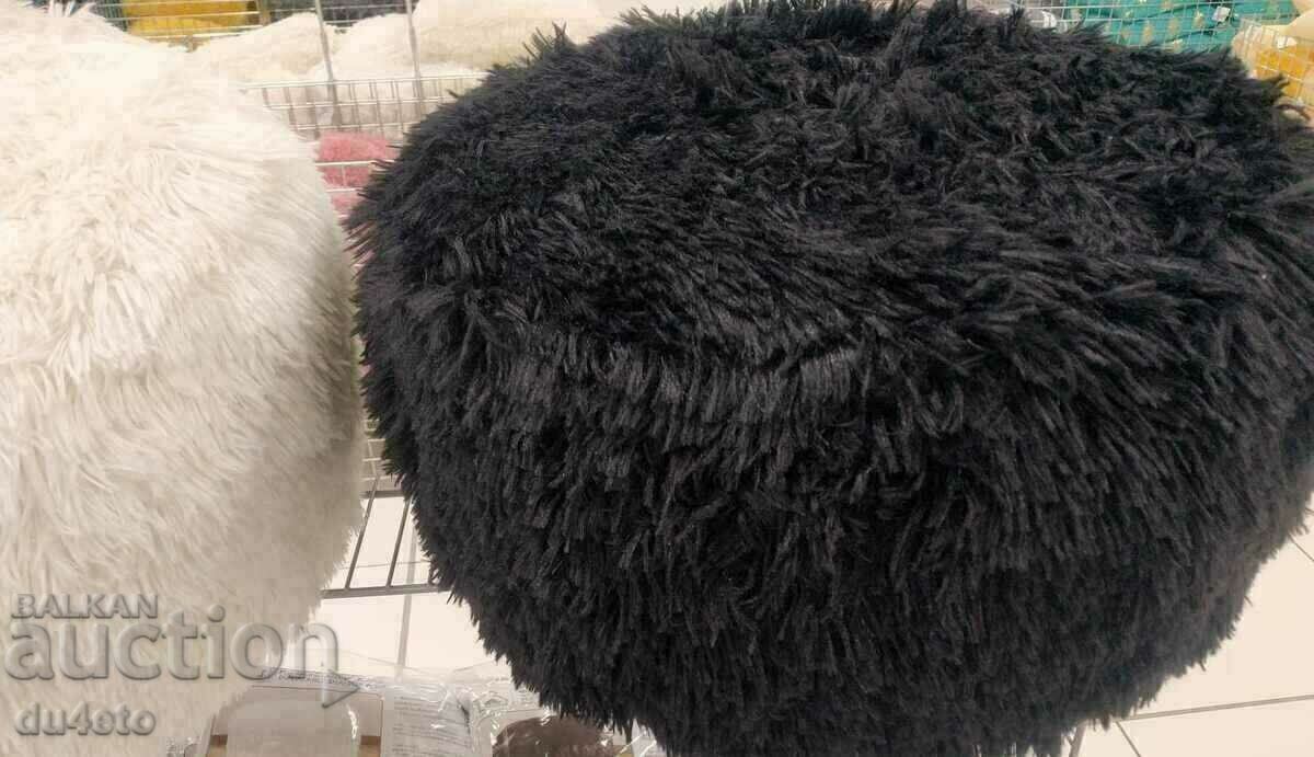 Licitație Puf gonflabil pentru scaun 38x20cm până la 100 kg. Alb gri