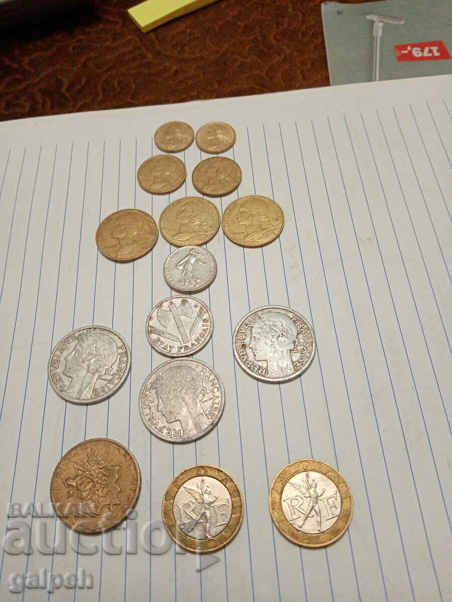 Livrarea FRANTA LOT MIX DE MONEDE - 15 buc. - 6 BGN Livrarea FRANTA LOT MIX DE MONEDE - 15 buc. - 6 BGN