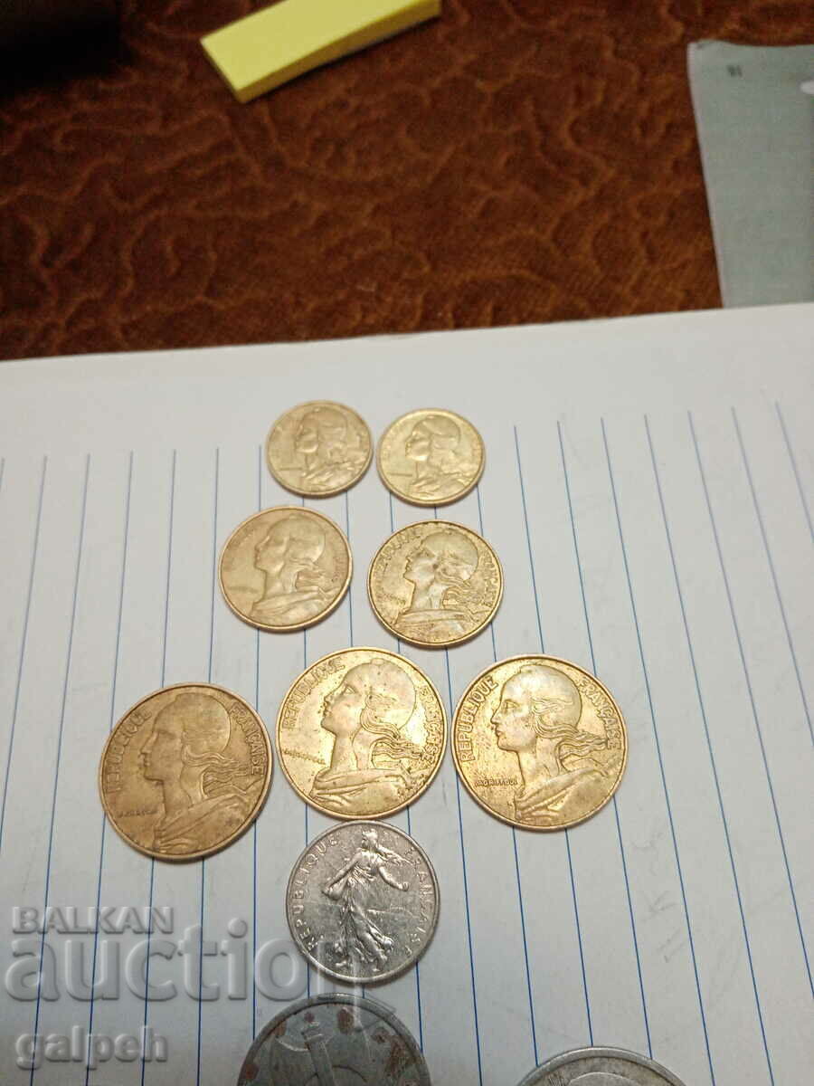 FRANTA LOT MIX DE MONEDE - 15 buc. - 6 BGN - 5 FRANTA LOT MIX DE MONEDE - 15 buc. - 6 BGN - 5