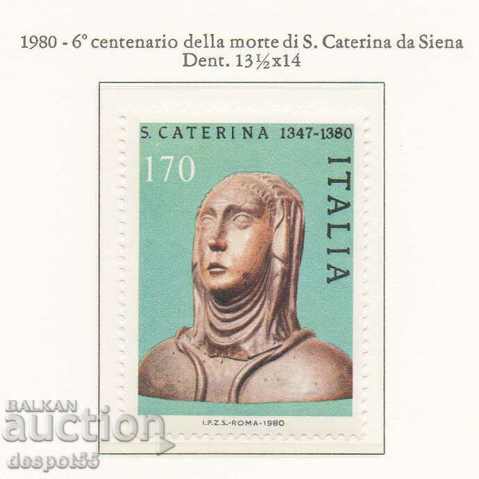 1980. Italia. 60 de ani de la moartea Sfintei Ecaterine de Siena