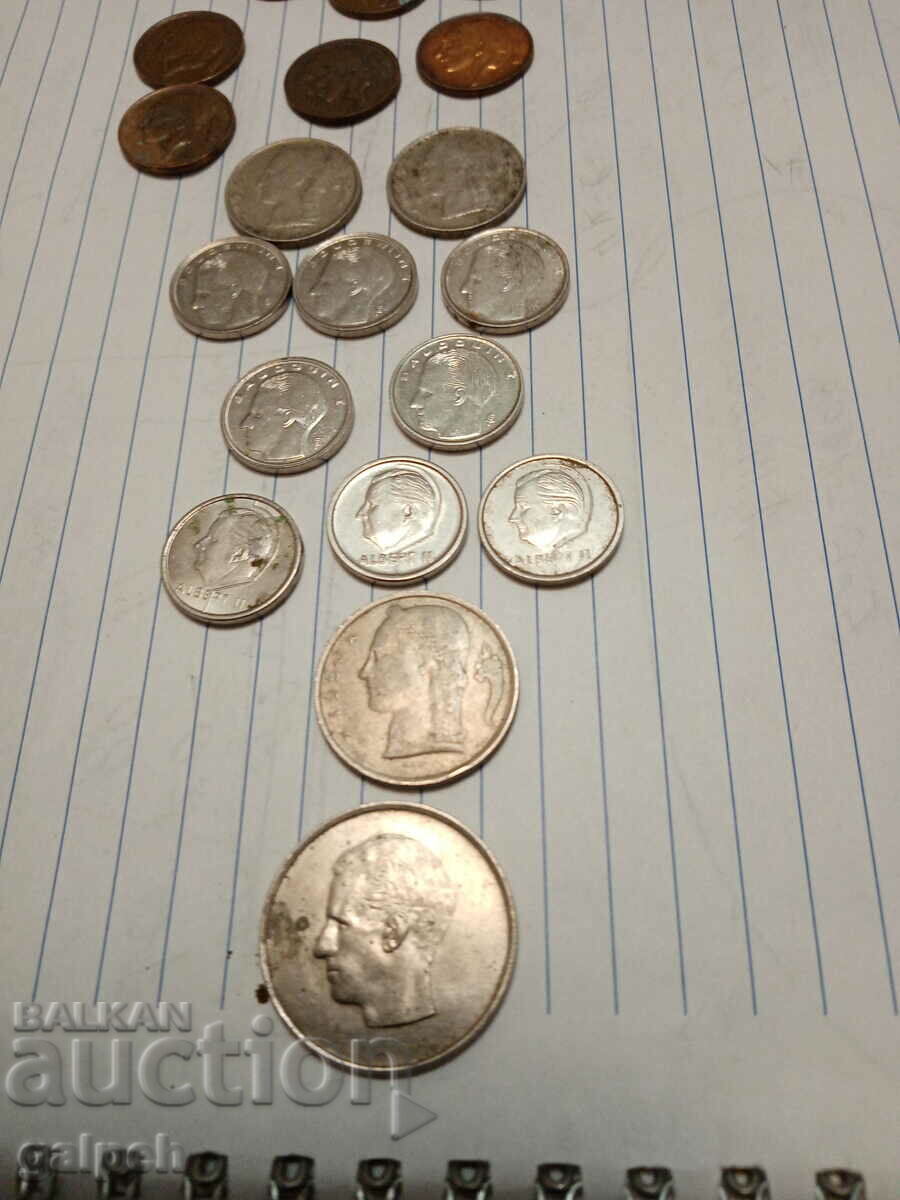 BELGIUM MIXED LOT OF COINS - 20 pcs. - BGN 7 - 7