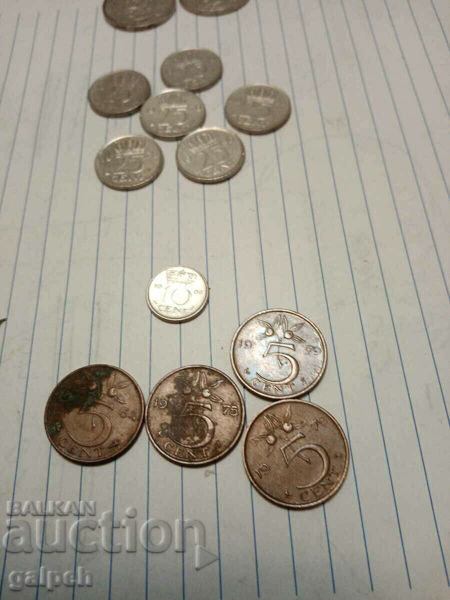 Delivery of NETHERLANDS MIXED LOT OF COINS - 13 pcs. - BGN 5