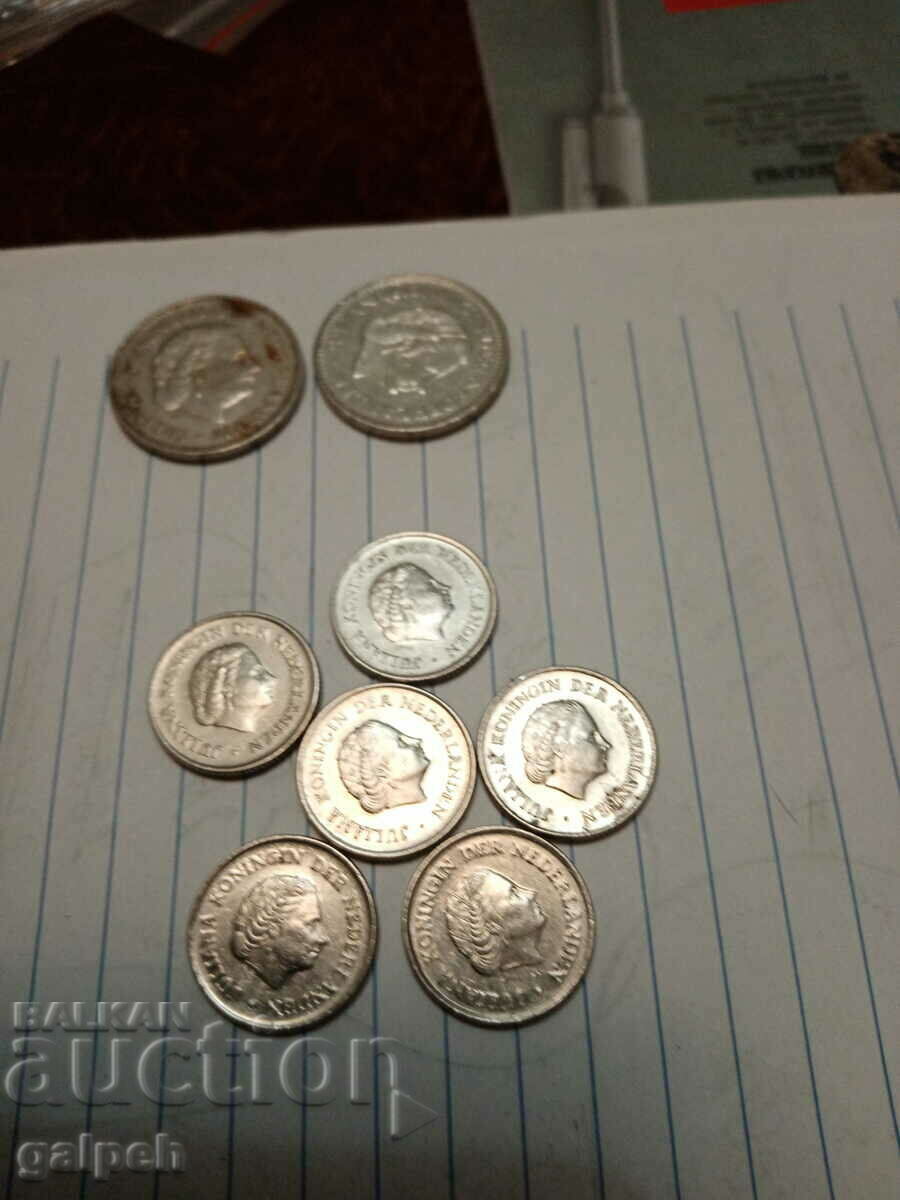 NETHERLANDS MIXED LOT OF COINS - 13 pcs. - BGN 5 - 6