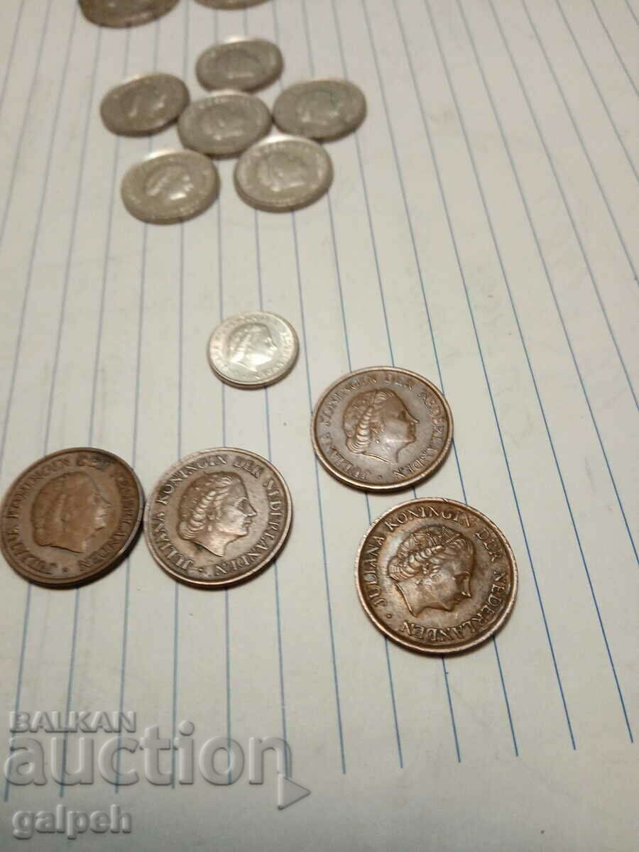 NETHERLANDS MIXED LOT OF COINS - 13 pcs. - BGN 5 - 7