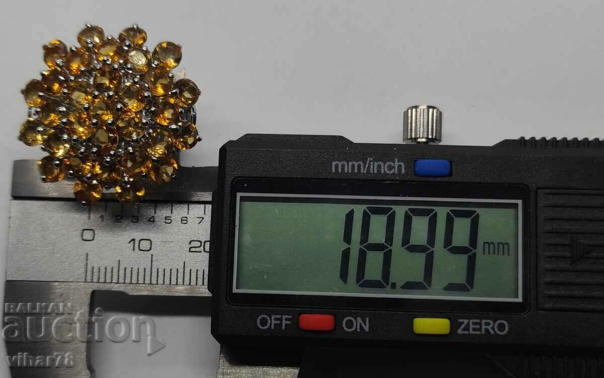 Silver ring with citrine - 5 Silver ring with citrine - 5