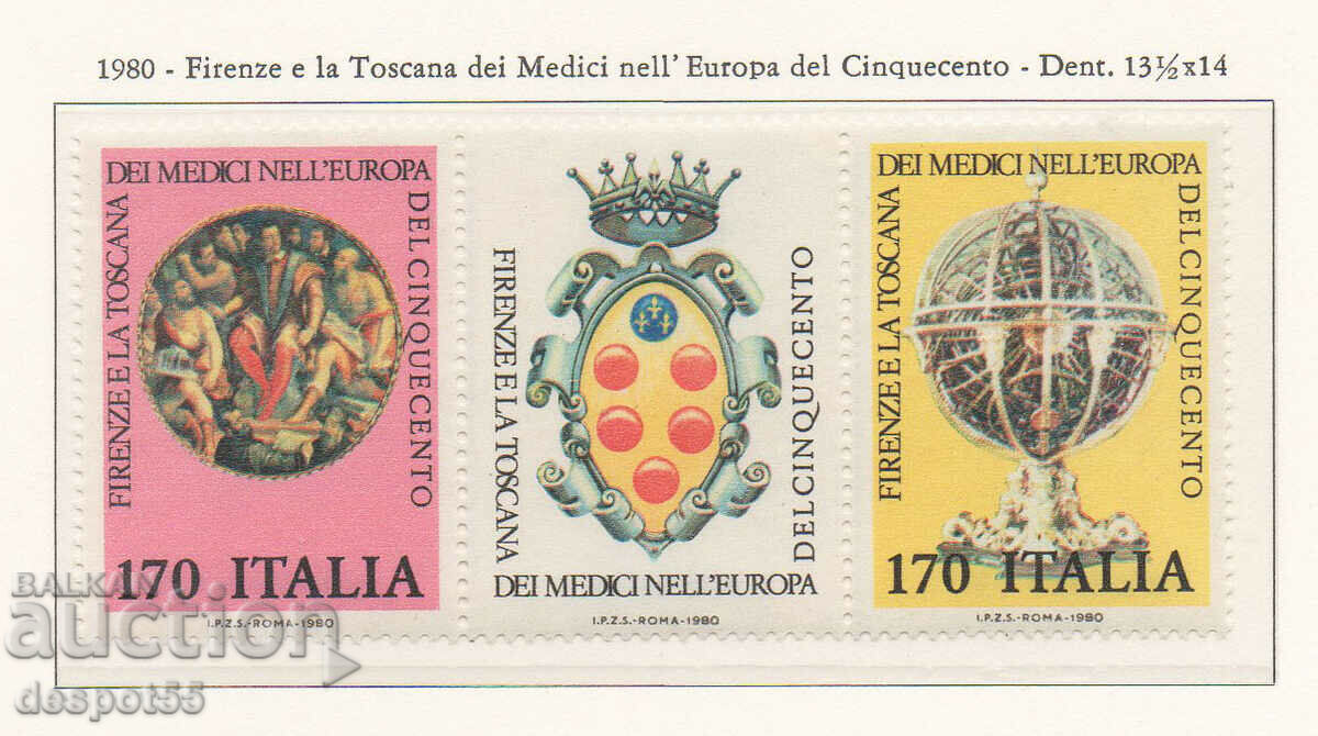 1980 Italia. Expoziție - Medici în Europa din secolul al XVI-lea. Bandă