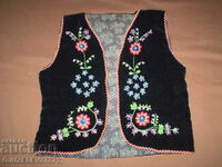 Vintage Hand Embroidered Velvet Women's Waistcoat