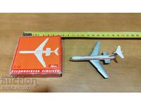 Airplane model IL 62, Schuco, Made in Germany, 1980s.