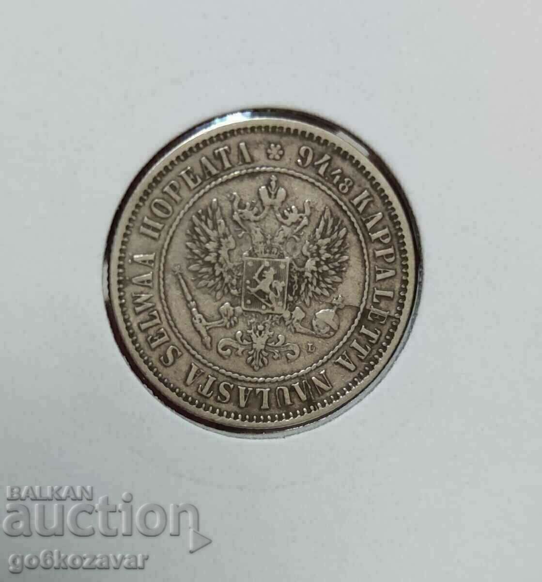 Финландия 1 Марка 1890г Сребро ! Рядка ! с цена € 35.90 | 70.21 лв.