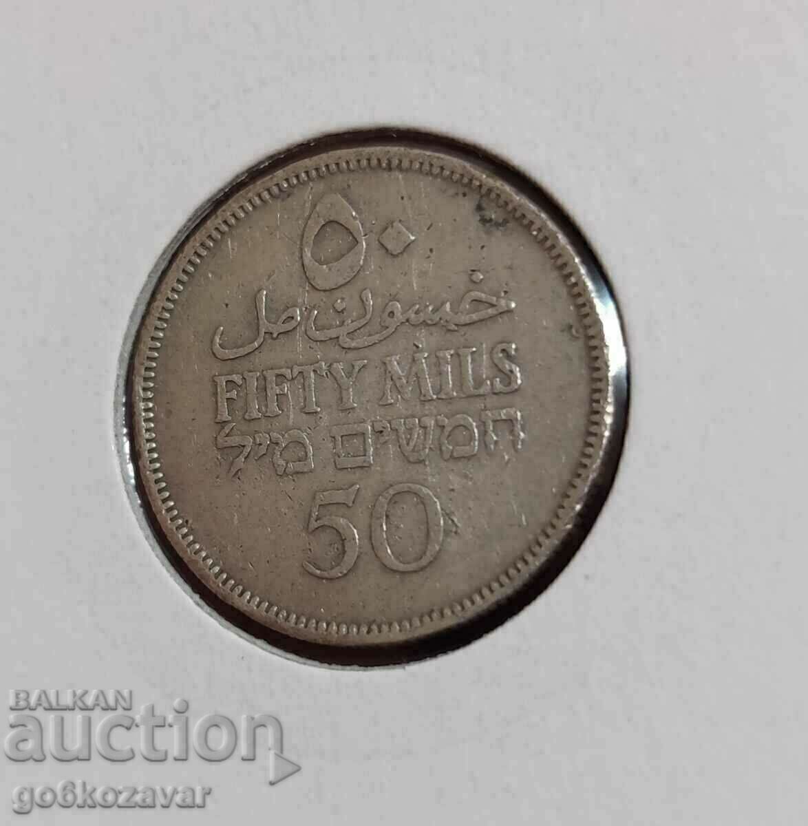 Palestine 50 mils 1935 Silver! Rare! with price 37.00 BGN | € 18.92 Palestine 50 mils 1935 Silver! Rare! with price 37.00 BGN | € 18.92