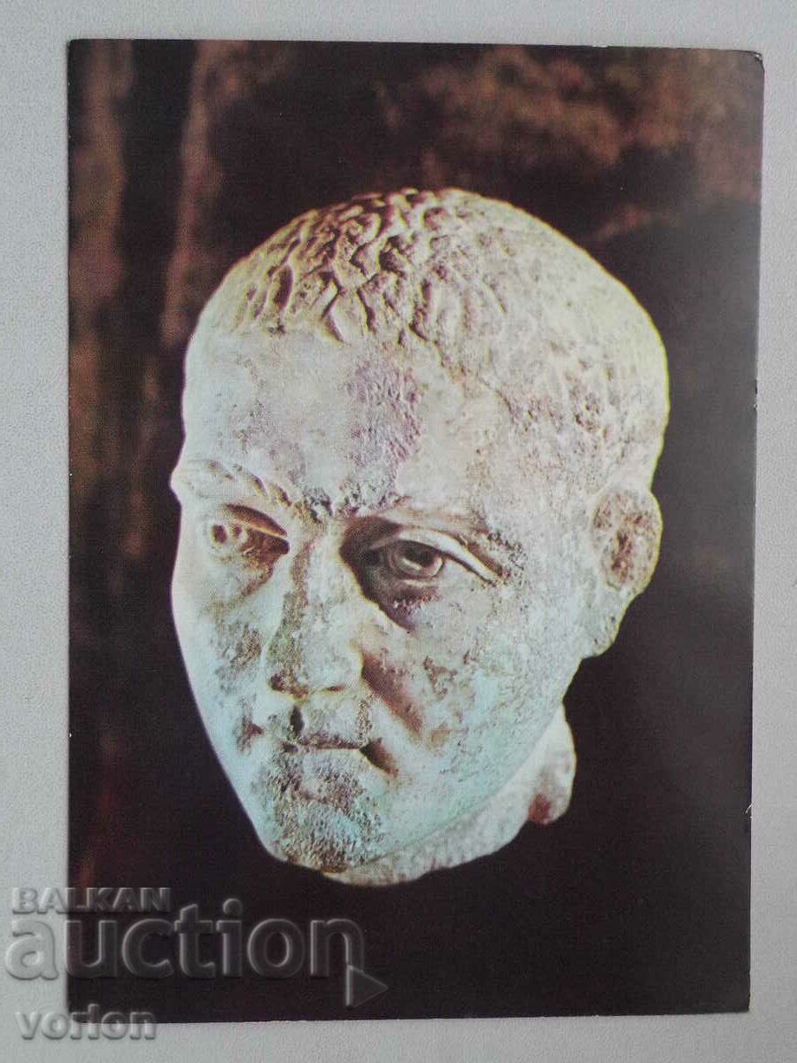 Картичка Силистра – Исторически музей  Глава на римлянин 2 в
