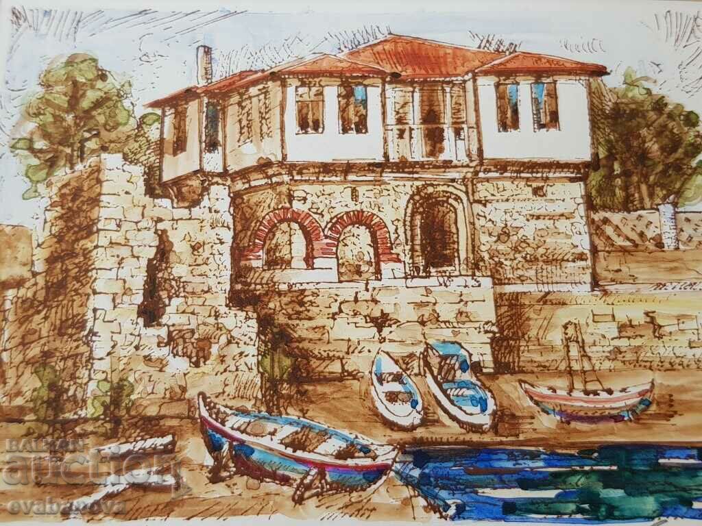 Delivery of Vasil Banov color graphics Nessebar 93 the fishing port Delivery of Vasil Banov color graphics Nessebar 93 the fishing port