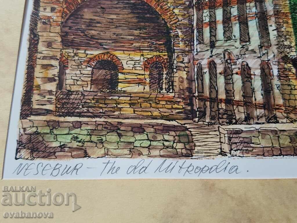 Auction Vasil Banov color graphic The Metropolis in Nessebar 1993. Auction Vasil Banov color graphic The Metropolis in Nessebar 1993.