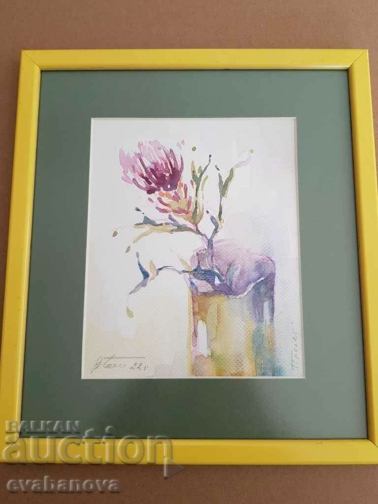 Vasil Banov Spring Still life watercolor 2022 with price € 30.00 | 58.68 BGN Vasil Banov Spring Still life watercolor 2022 with price € 30.00 | 58.68 BGN