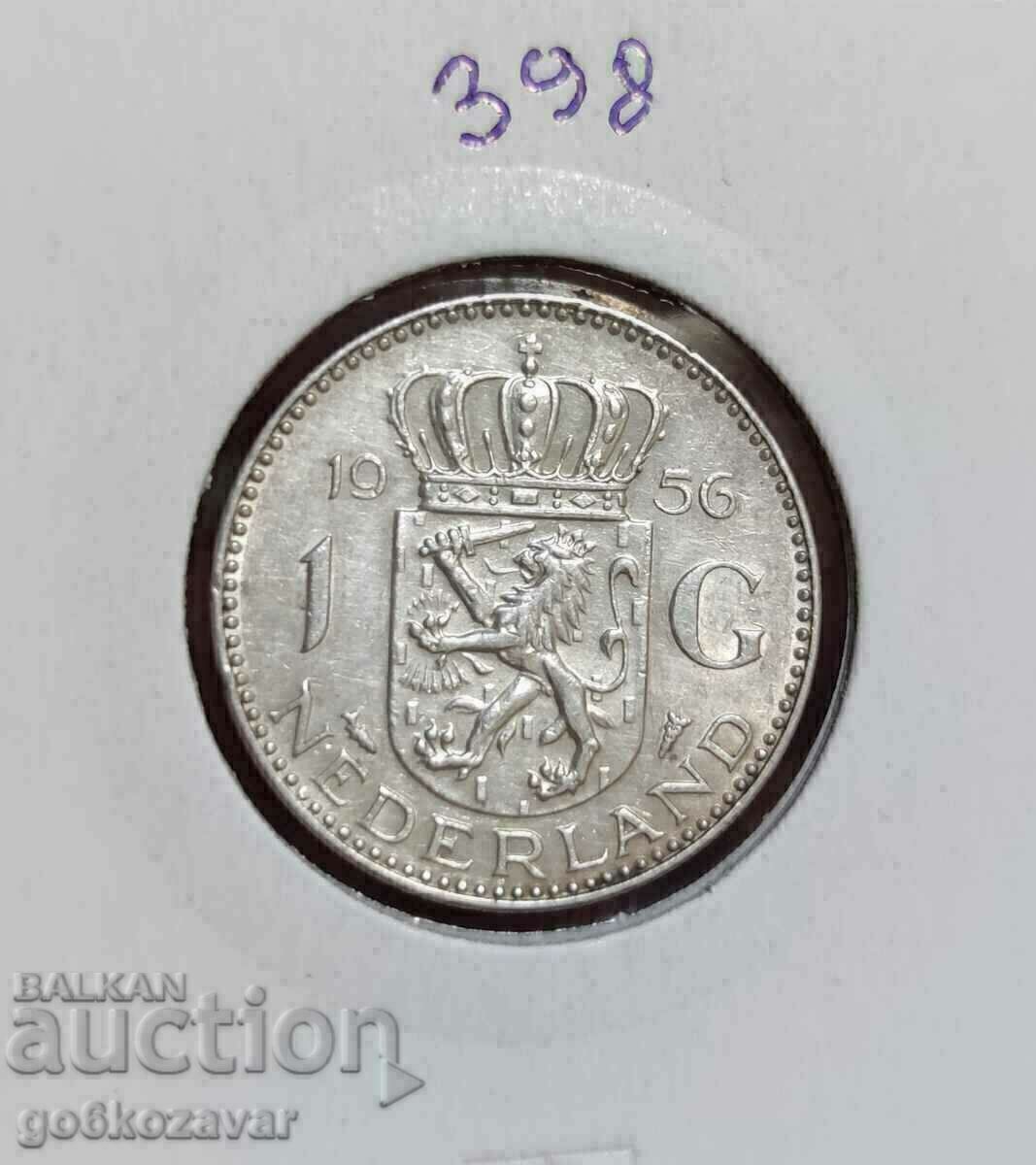 Netherlands 1 Gulden 1957 Silver !