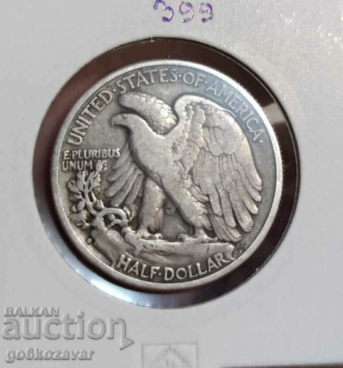 US 1/2 Dollar 1939 Silver!