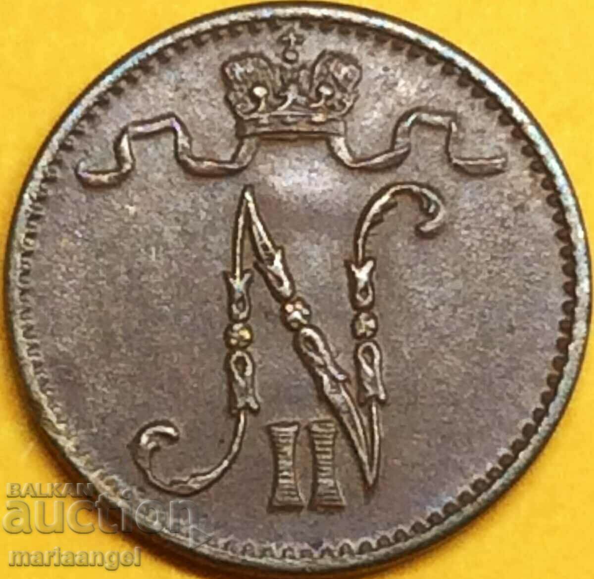 1 penny 1915 Russia to Finland UNC copper