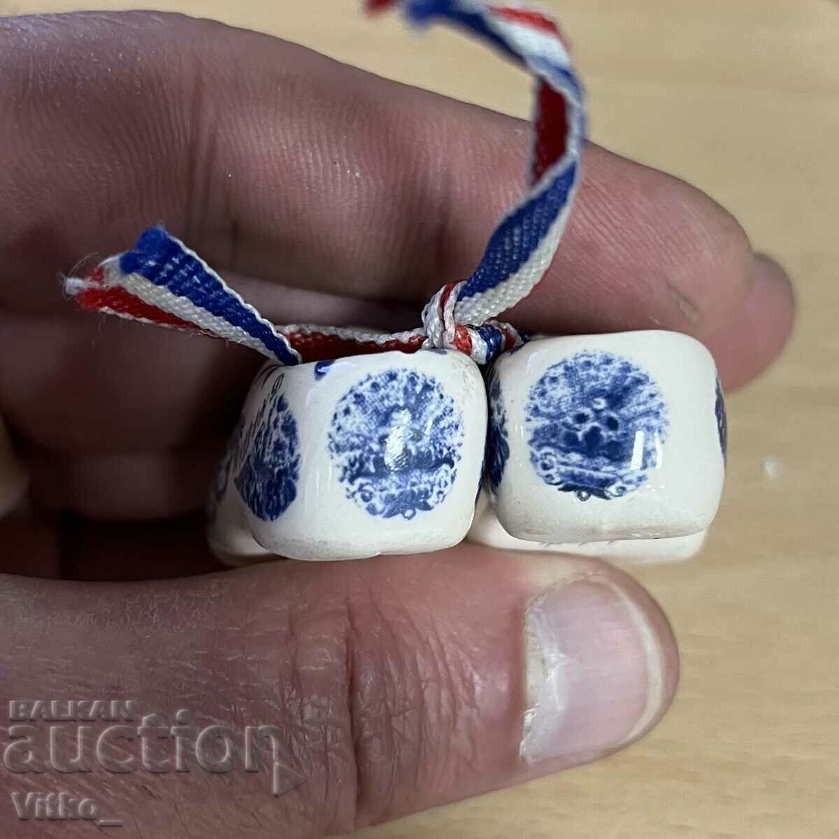 Auction Dutch porcelain slippers Auction Dutch porcelain slippers