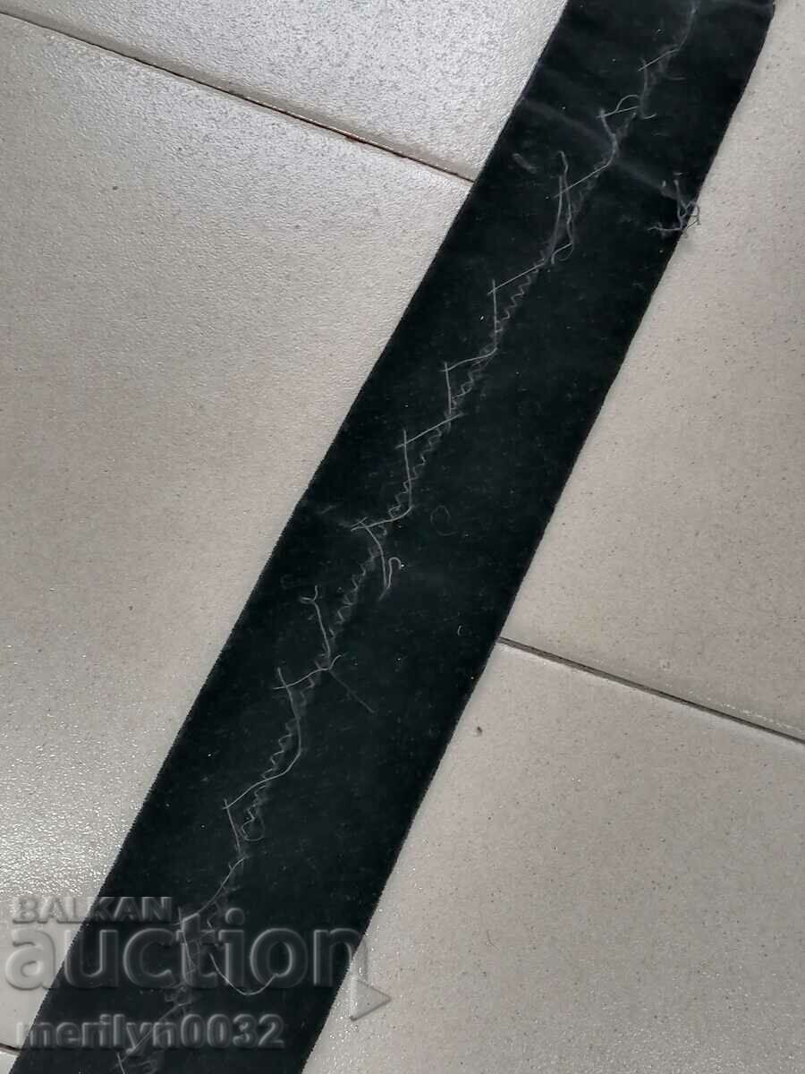Auction Old black velvet belt for pafty costume belt Auction Old black velvet belt for pafty costume belt