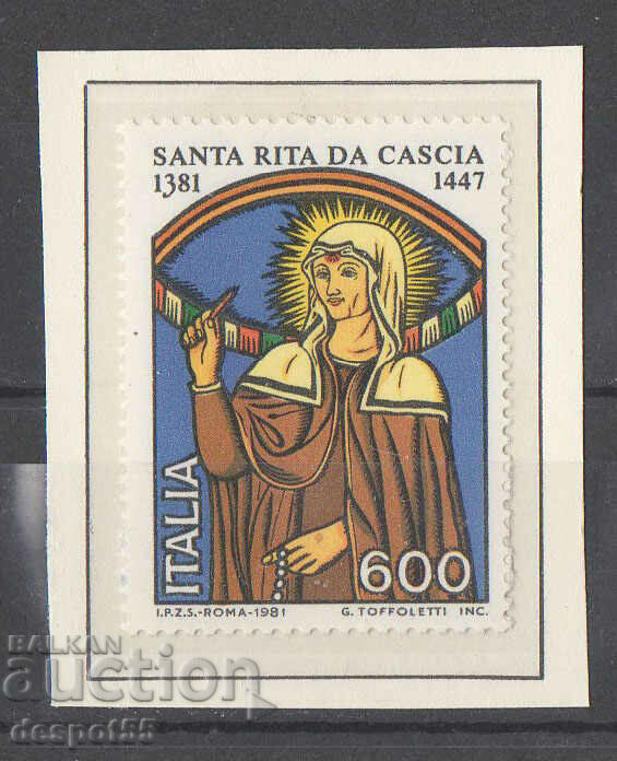 1981. Italia. Sfânta Rita din Cassia.