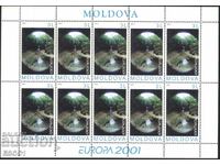 Καθαρή σφραγίδα Ευρώπης σε μικρό φύλλο ΣΕΠΤ 2001 από τη Μολδαβία