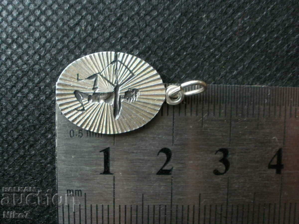 Old silver medallion in antique style - Sagittarius. - 5 Old silver medallion in antique style - Sagittarius. - 5