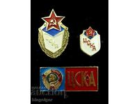 Lot de 3 insigne-CSKA-Ecusoane Fotbal