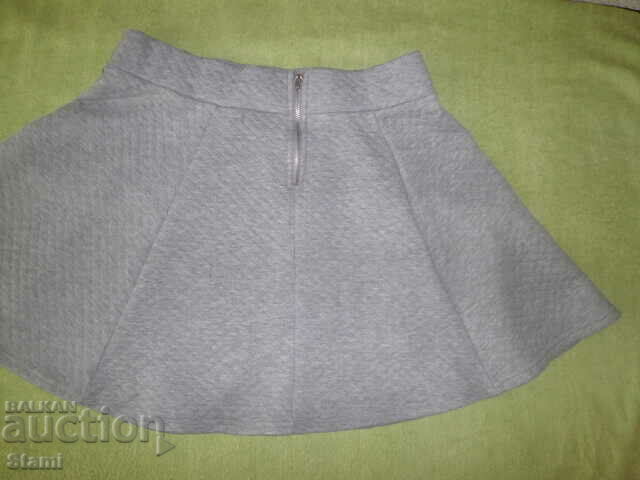 Fustă scurtă nouă, gri H&M, mărimea M - 5