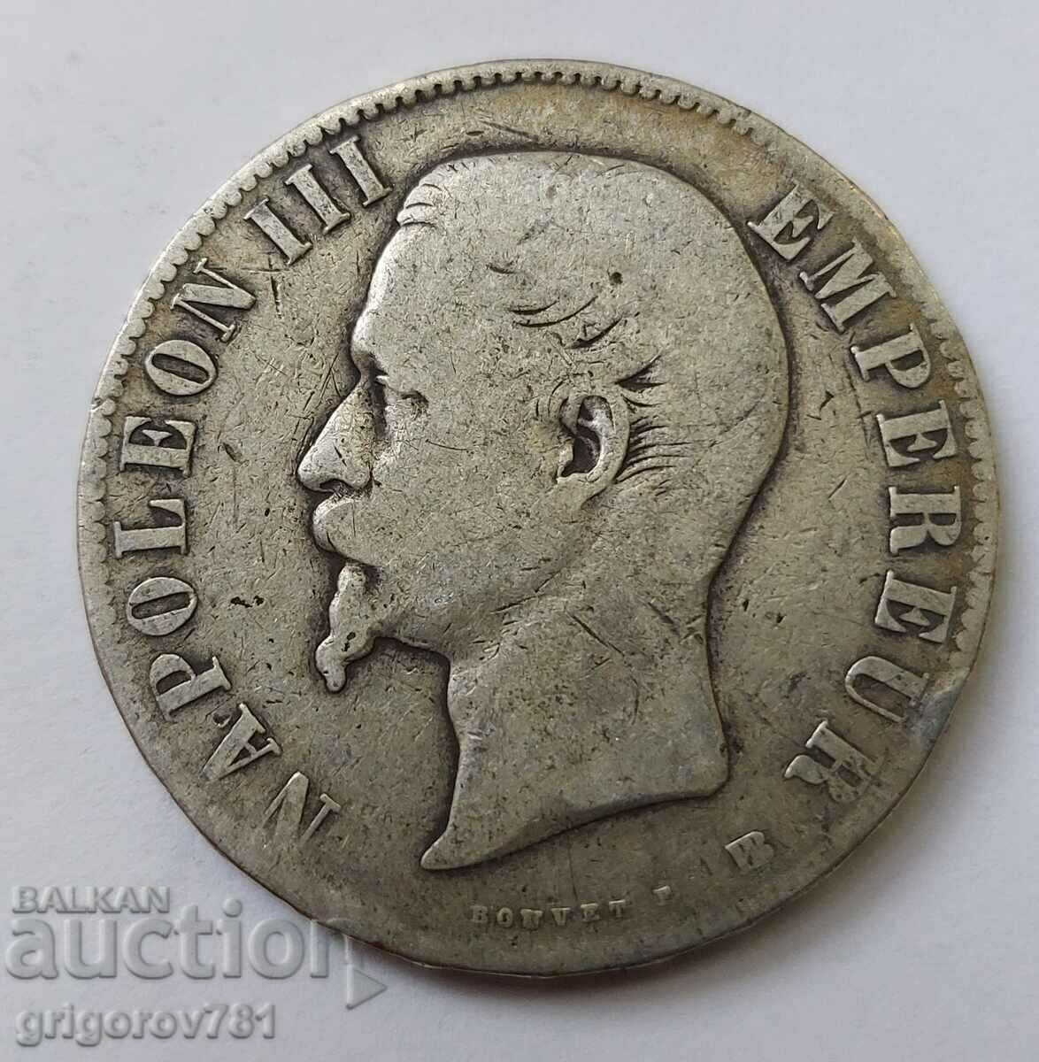 5 франка сребро Франция 1855 BB - сребърна монета #102