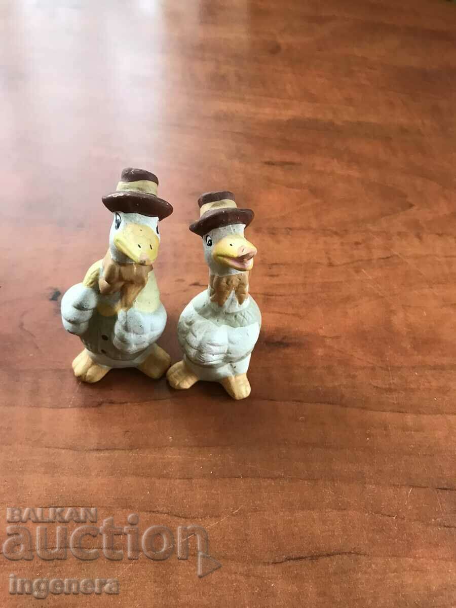 DUCK PATE DUCK CERAMIC PORCELAIN SOUVENIR-2 PCS