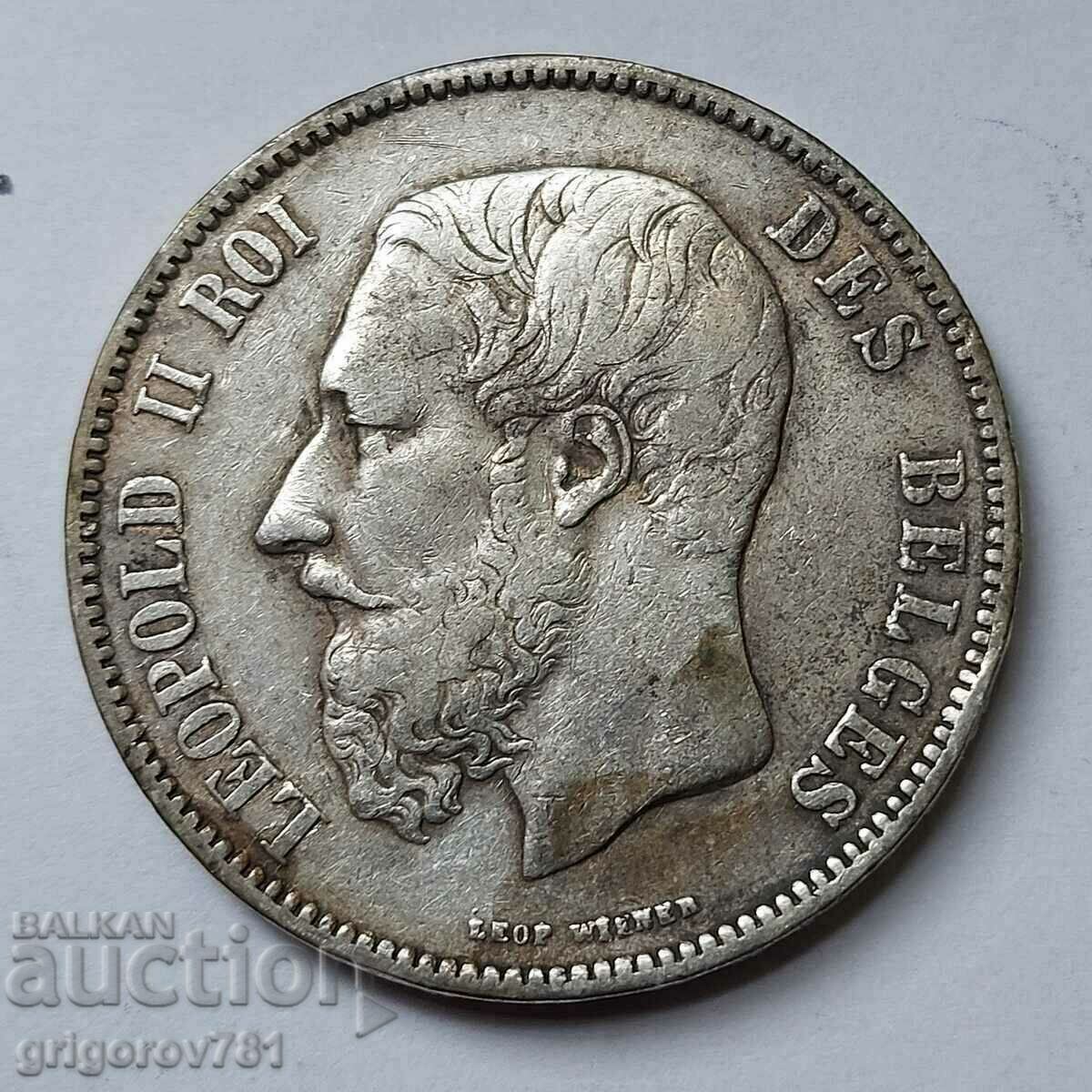 5 франка сребро Белгия 1872 - сребърна монета #112
