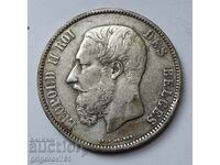 5 франка сребро Белгия 1872 - сребърна монета #112