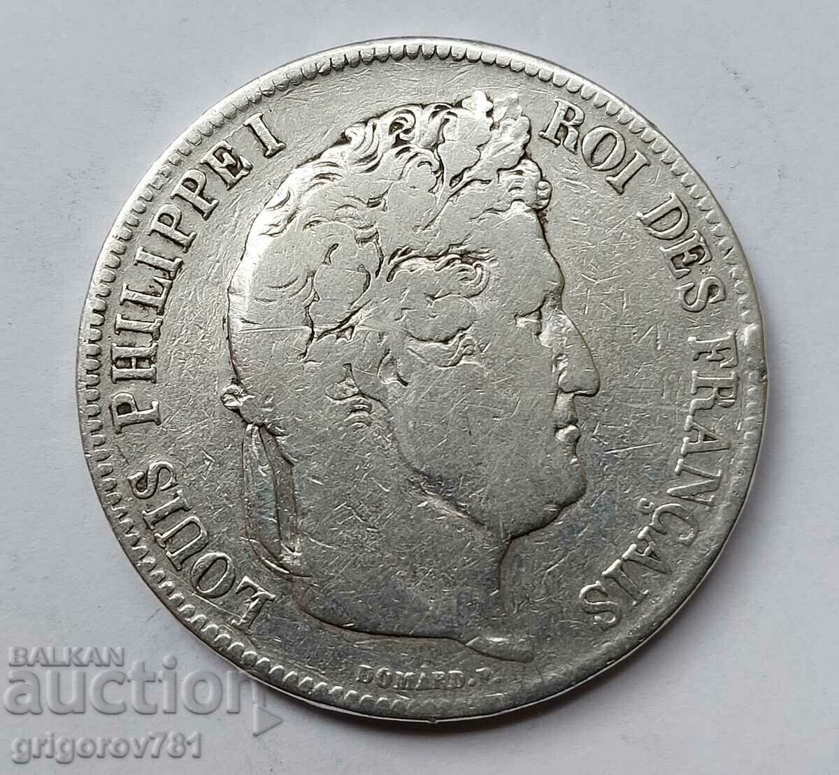 5 франка сребро Франция 1833 W - сребърна монета #120