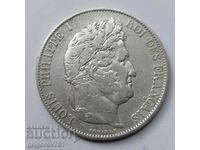 5 Francs Silver France 1844 W - Silver Coin #121