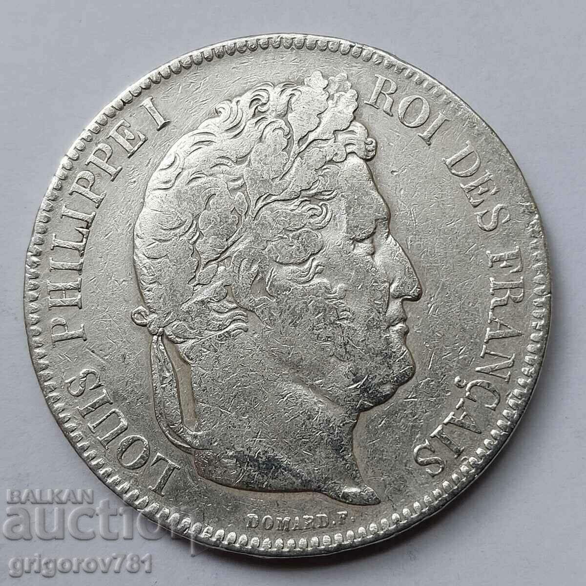 5 Francs Silver France 1842 W - Silver Coin #123
