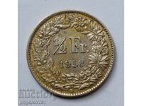 Ασημένιο φράγκο 1/2 Ελβετία 1958 - Ασημένιο νόμισμα #3
