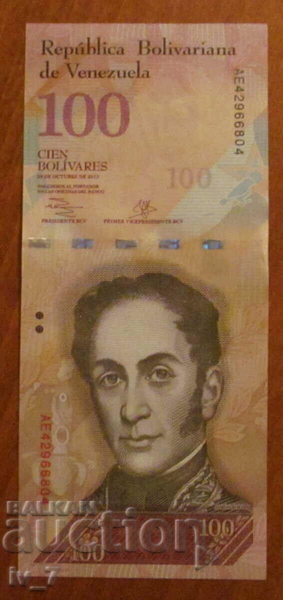 100 BOLIVARA 2013, VENEZUELA - UNC