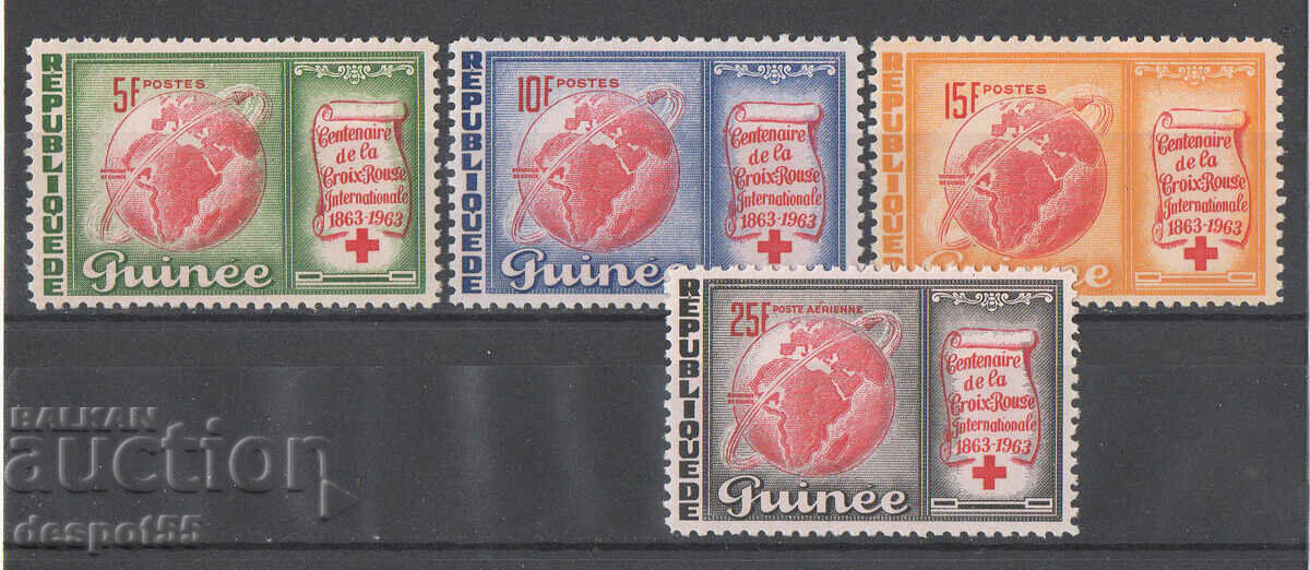 1963. Guineea. 100 de ani Crucea Roșie.
